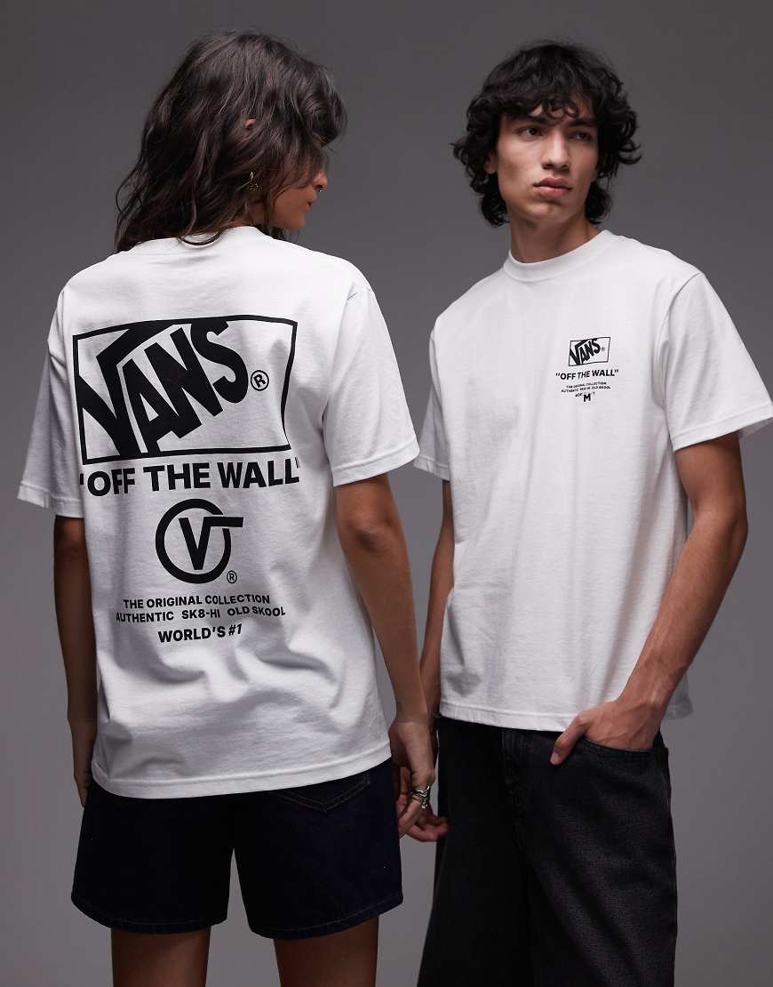 Vans - Stockpile - T-Shirt in Weiß mit Grafikprint auf dem Rücken von Vans