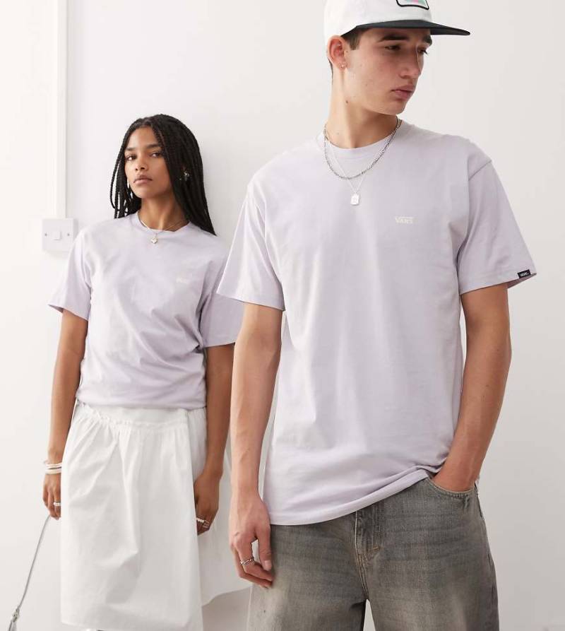 Vans - T-Shirt in Flieder mit Logo auf der linken Brust, exklusiv bei ASOS-Lila von Vans