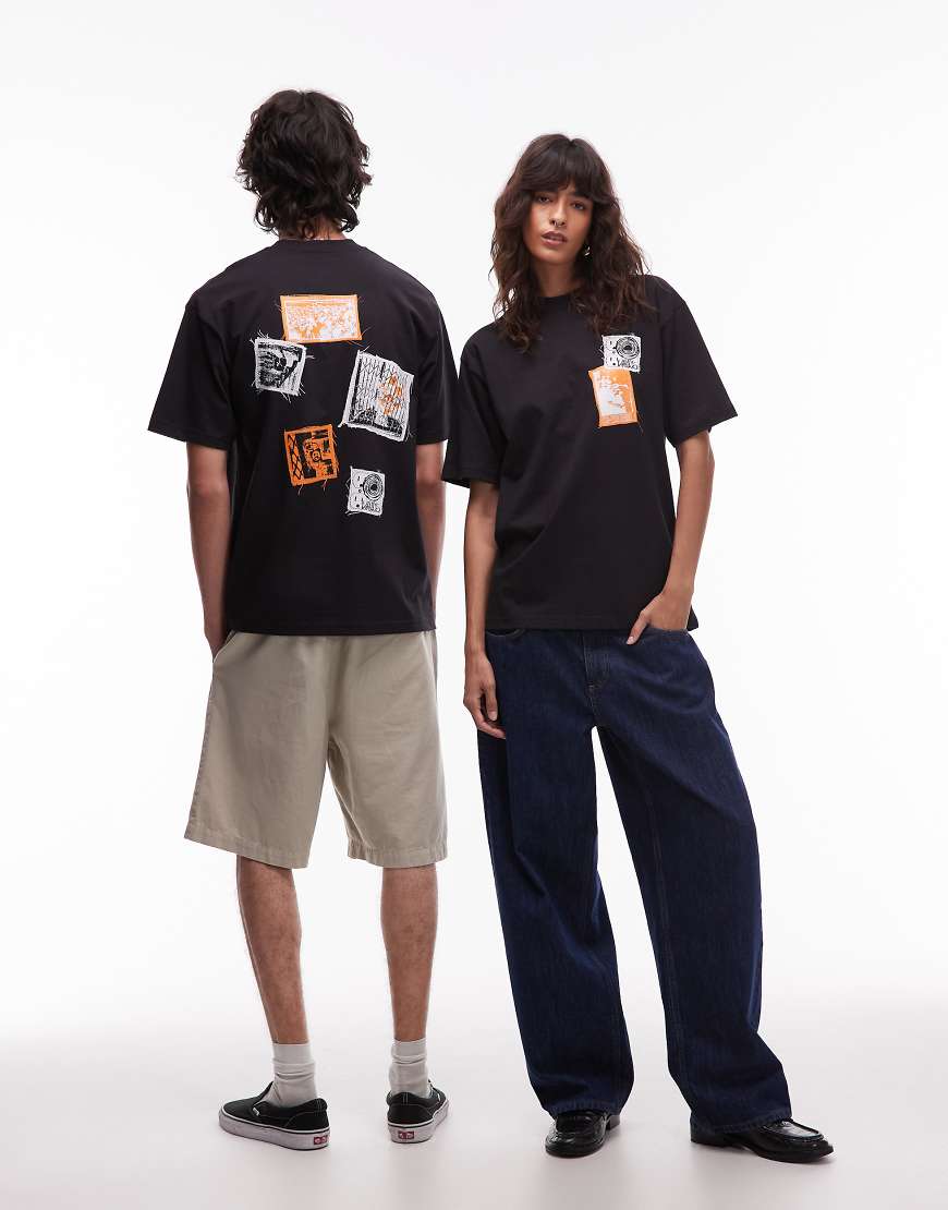 Vans - T-Shirt in Schwarz mit Punk-Patch-Grafikprint auf dem Rücken Vans - T-Shirt in Schwarz mit Punk-Patch-Grafikprint auf dem Rücken von Vans