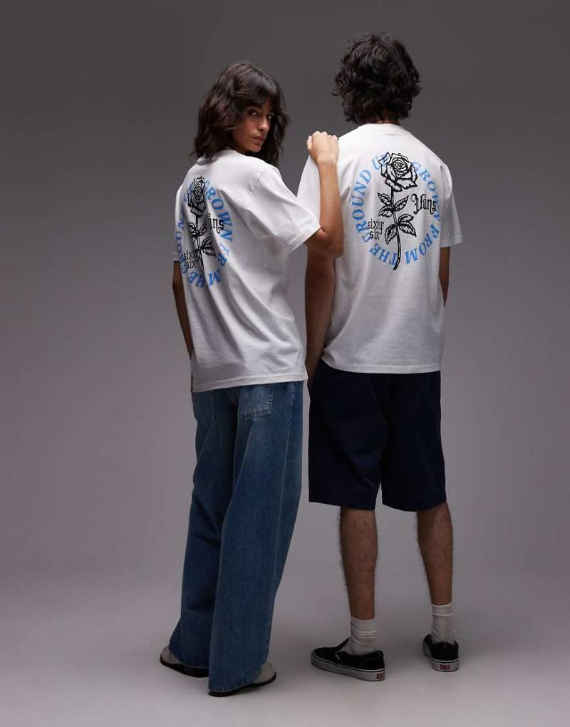 Vans - T-Shirt in Weiß mit „Grown from the ground up"-Grafikprint am Rücken von Vans