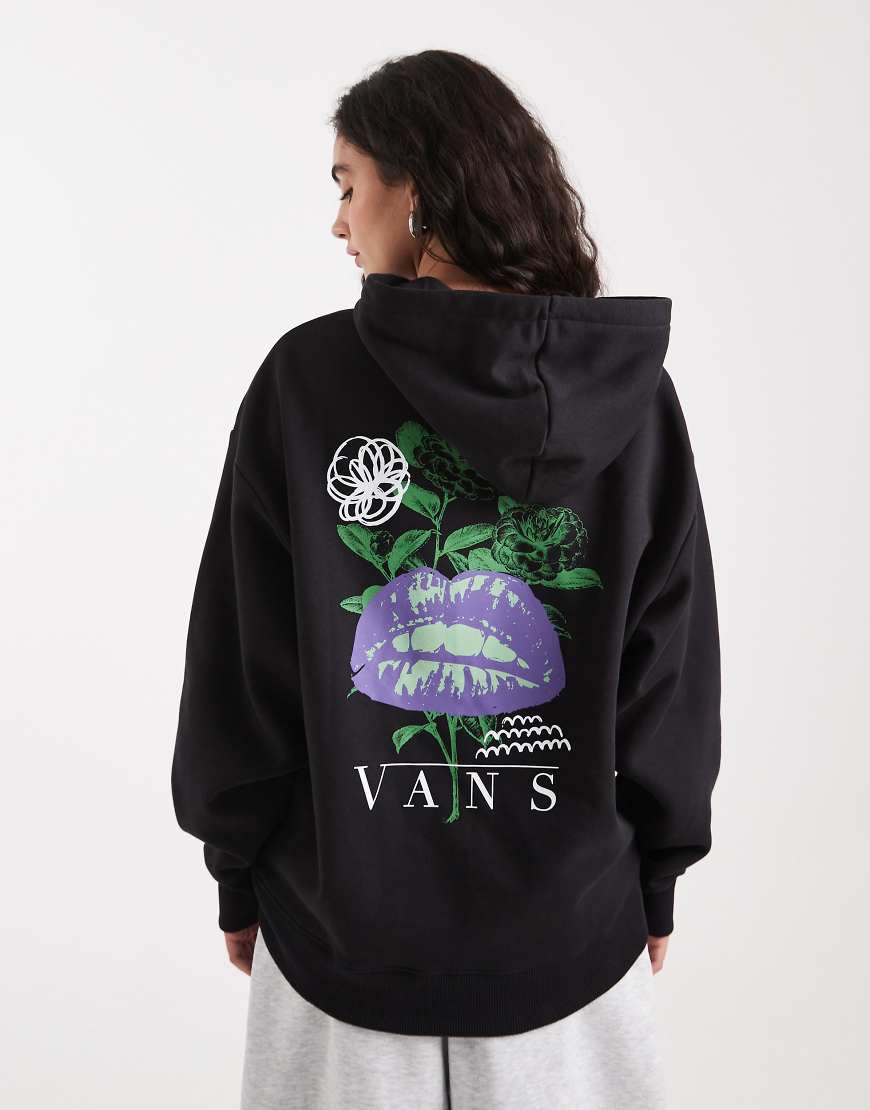 Vans - Talk Talk - Oversize-Kapuzenpullover in Schwarz von Vans