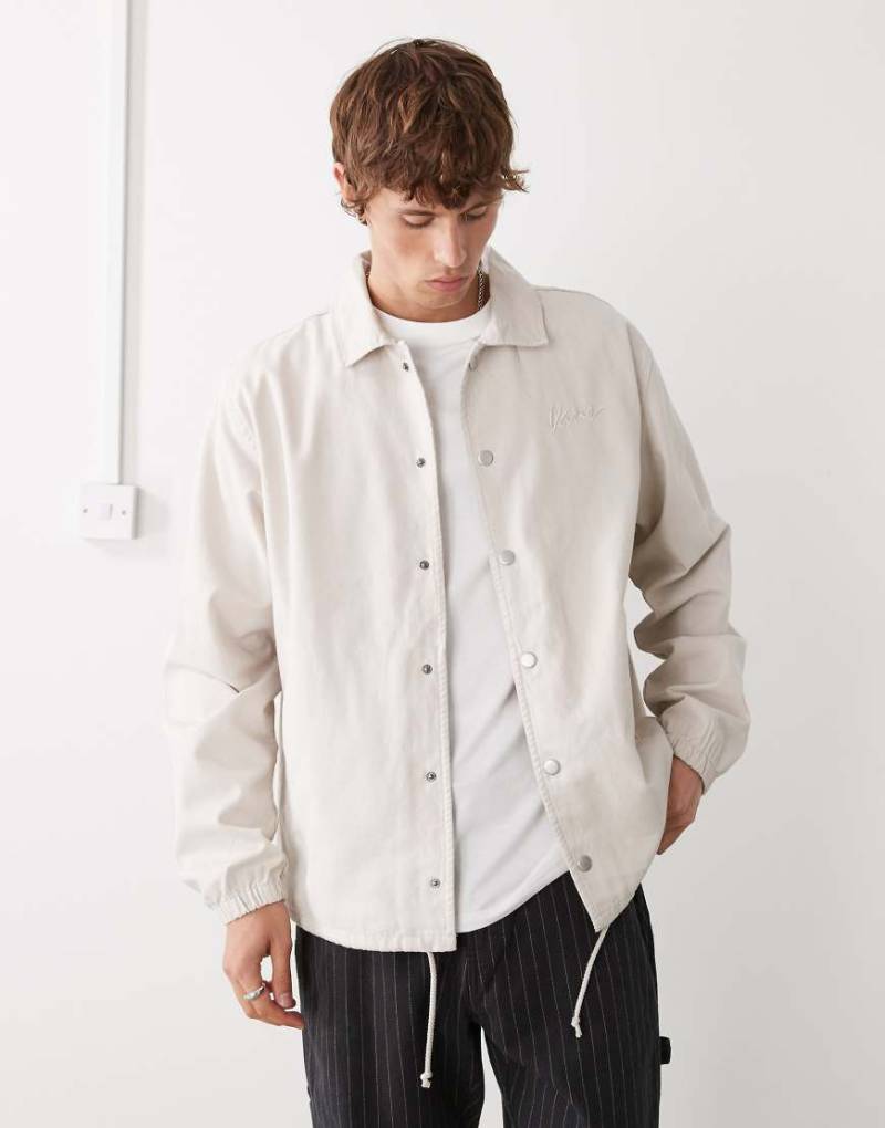 Vans - Torrey - Trainerjacke aus Canvas in hellem Taupe-Grau von Vans