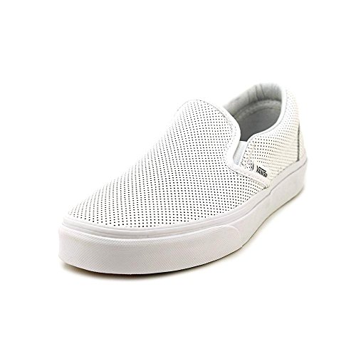 Vans U CLASSIC SLIP-ON PERF LEATHER, Unisex-Erwachsene Sneakers, Weiß ((Perf Leather) white), 38.5 EU von Vans