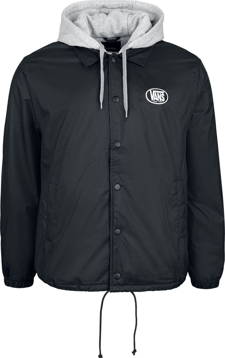 Vans Übergangsjacke - Riley Hooded Coaches Jacket - S bis XXL - für Männer - Größe XXL - schwarz von Vans