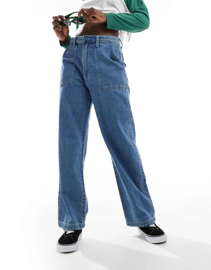 Vans - Union - Locker geschnittene Carpenter-Jeanshose in verwaschenem Blau von Vans