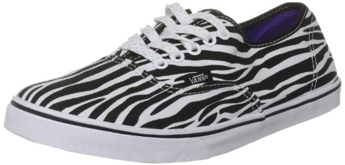Vans Unisex Authentische Lo Pro Leinwand Skateboardschuhe, Zebra Black Liberty Purple von Vans