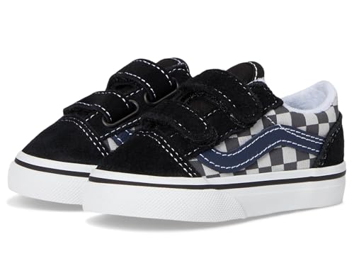 Vans Unisex-Babyschuhe Old Skool V (Baby/Baby), Blau (Tonal Check Blue), 9 MX Infantil von Vans