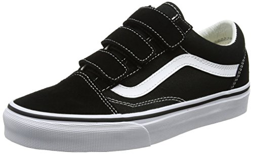 Vans Unisex-Erwachsene Old Skool V Laufschuhe, Schwarz (Black/True Whitesuede/Canvas) von Vans