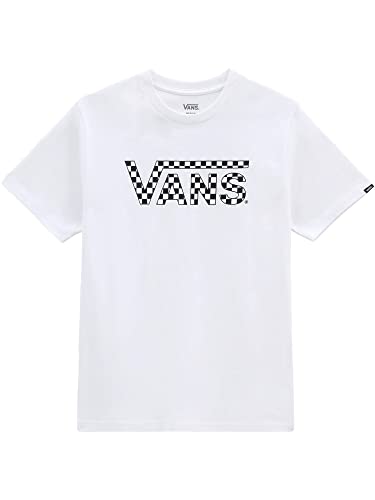 Vans Unisex-Kinder Checkered T-Shirt, White-Black, 12-14 Years von Vans