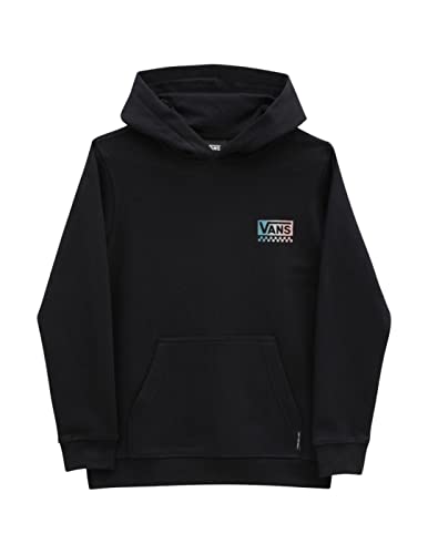 Vans Unisex-Kinder Global Stack PO Hooded Sweatshirt, Black, L von Vans