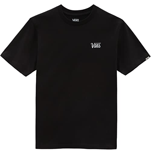 Vans Unisex-Kinder Mini Script T-Shirt, Black-White, L von Vans