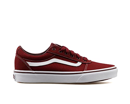 Vans Unisex Kinder Ward Canvas Sneaker, Rot (Leinwand) Port Royale / Weiß 8J7), 34.5 EU von Vans