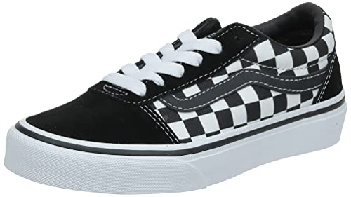 Vans Unisex Kinder Ward Suede/Canvas Sneaker, Schwarz Checker Black True White Pvj, 28 EU von Vans