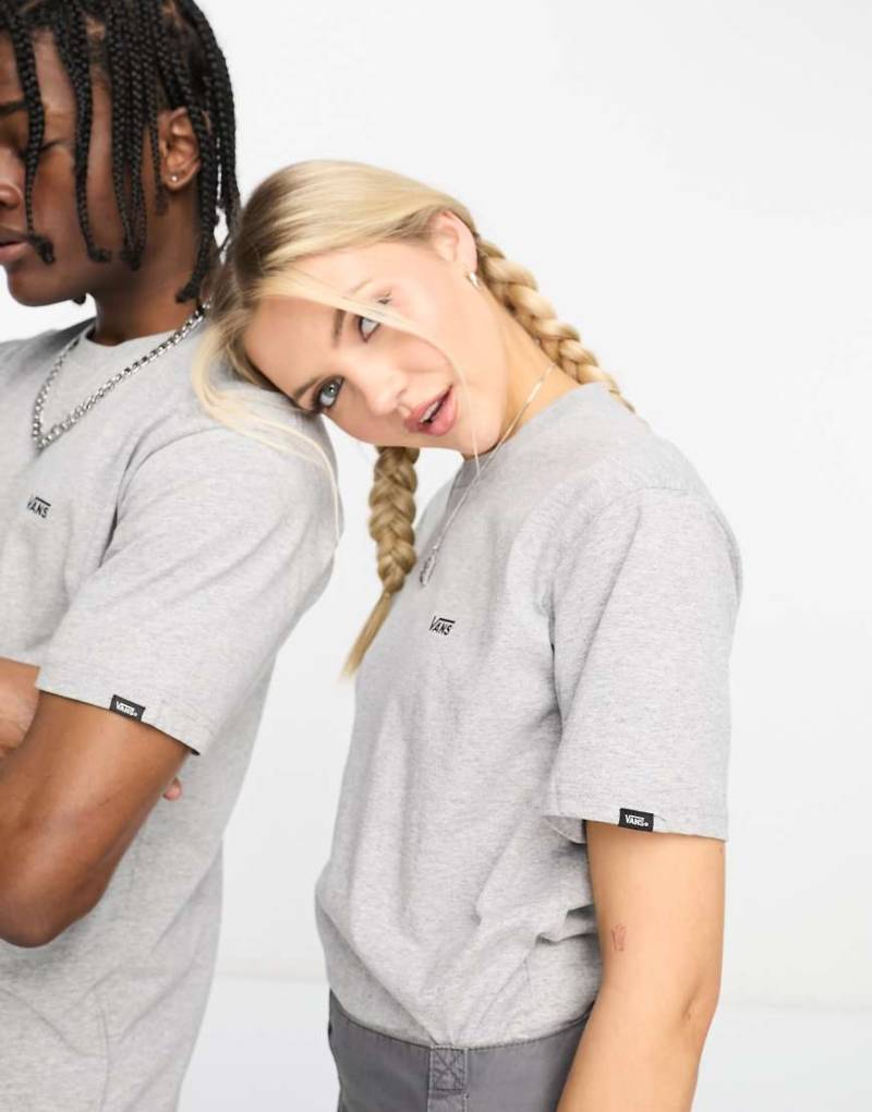 Vans - Unisex-T-Shirt mit Logo auf der Brust links in Heidegrau von Vans