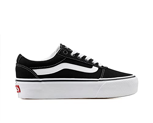 Vans Damen Ward Platform Sneaker, (Canvas) Black/White, 39 EU von Vans