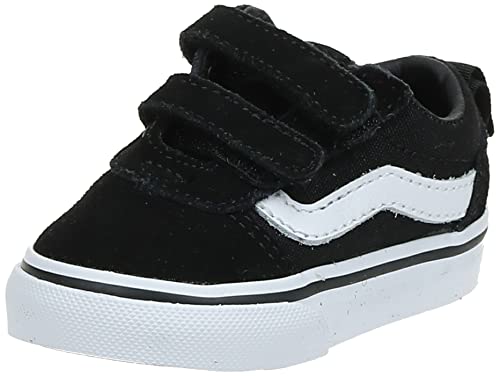 Vans Unisex Kinder Ward Mid V Sneaker, Veloursleder-Leinwand schwarz weiß, 26 EU von Vans