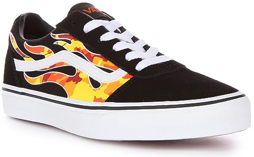 Vans Unisex Kinder Ward Sneaker, Flame Camo Black White, 39 EU von Vans