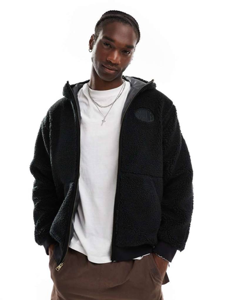 Vans - Whittle - Teddyfell-Jacke in Schwarz von Vans