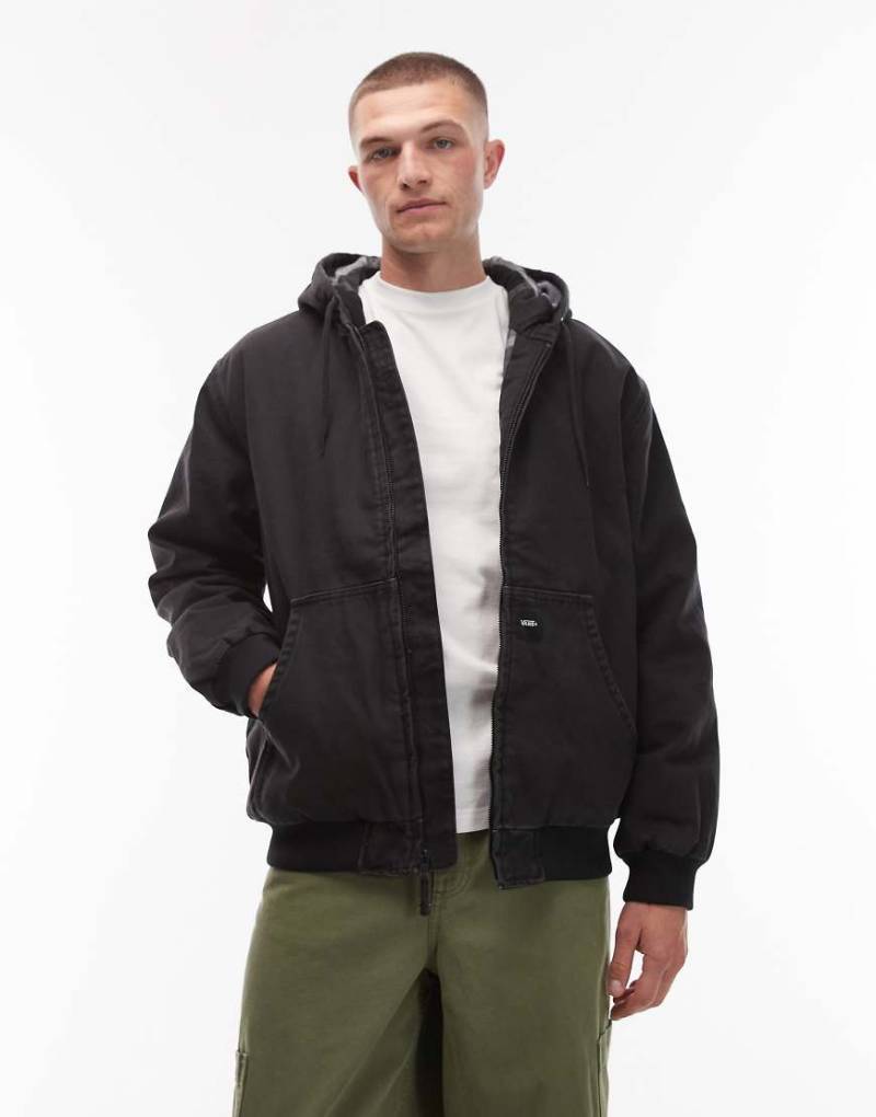 Vans - Workwear - Workwear-Jacke aus Canvas in Schwarz mit durchgehendem Reißverschluss von Vans