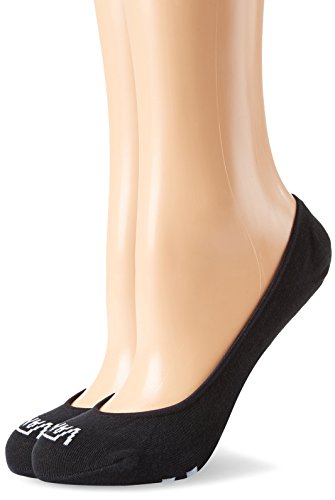 vans Damen Füßlinge GIRLY NO SHOW 7-10 2PK VA33TK, Gr. One Size (Herstellergröße: OS), Schwarz (BLACK-WHITE Y28) von Vans