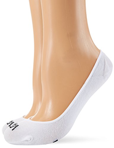 vans Damen Füßlinge GIRLY NO SHOW 7-10 2PK VA33TK, Gr. One Size (Herstellergröße: OS), Weiß (WHITE-BLACK YB2) von Vans