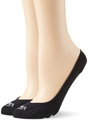 vans Damen Füßlinge GIRLY NO SHOW 1-6 2PK VA33TI, Gr. One Size (Herstellergröße: OS), Schwarz (BLACK-WHITE Y28) von Vans