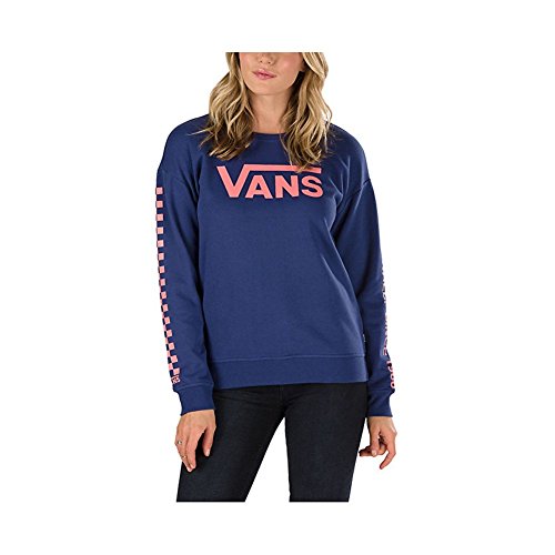 vans Damen Sweatshirt Low Rider Crew VA31O2, Gr. Large, Blau (Crown Blue KYQ) von Vans