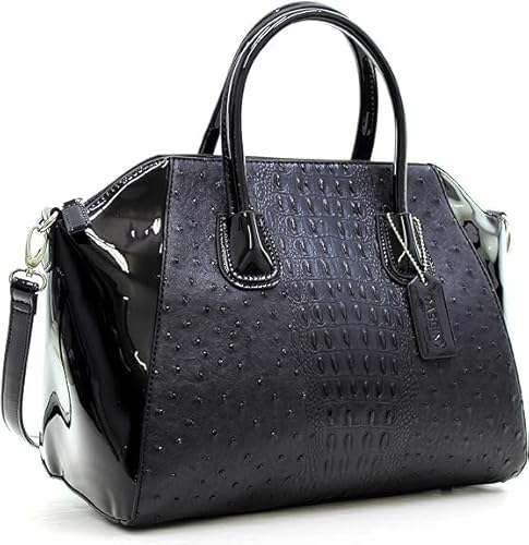 VANSARTO Damen Umhängetasche mit Reißverschluss, mittelgroß, aus recyceltem Kunstleder, Boho-Azteken-Handtasche, schwarz 2, Large von Vansarto