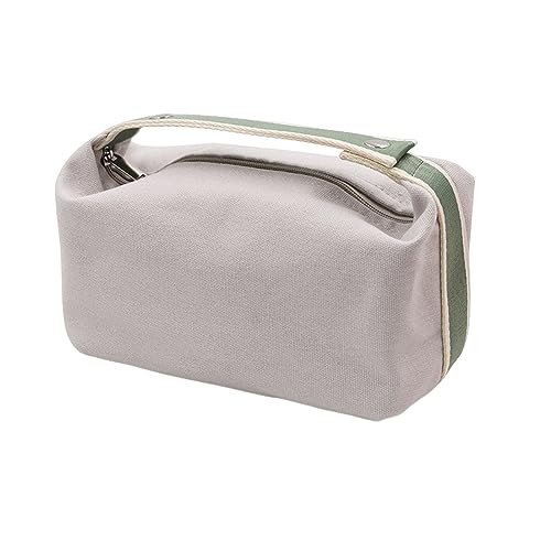 Modische Damen-Handtaschen, Segeltuch, Schultertaschen und Tragetaschen für große Lunchbox, auslaufsicher, Kühltasche für Erwachsene, niedliche, isolierte Lunchtasche mit Seitentaschen, grau von Vansza
