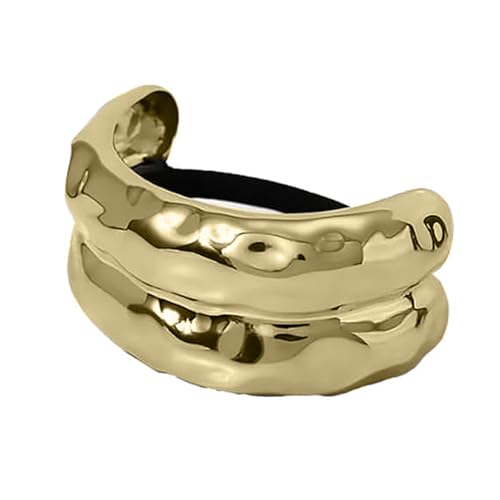 Pferdeschwanz-Manschette, Metall-Haarband, einzigartige Legierung Pferdeschwanzhalter mit geometrischem Design, das nicht leicht verblasst oder sich verzieht, Pferdeschwanz-Haargummis für Frauen, von Vansza