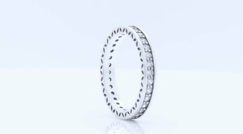 925 Sterling Silber Stapelbar Simulierter Diamant Zacken Set Rundschliff Cz Edelstein Design Zierliche Hochzeit Braut Eternity Ring Band von VantageJewels