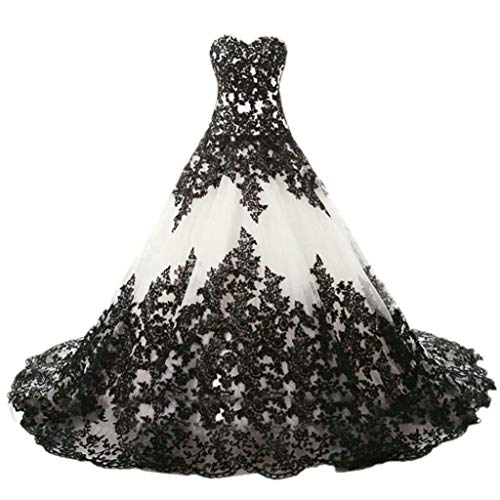 Vantexi Damen Elegante Lange Spitze Formellen Abendkleid Ballkleider Gotisch Brautkleider Hochzeitskleider Elfenbein Größe 48 von Vantexi