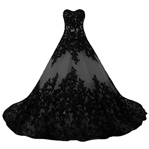 Vantexi Damen Elegante Lange Spitze Formellen Abendkleid Ballkleider Gotisch Brautkleider Hochzeitskleider Grau Größe 54 von Vantexi