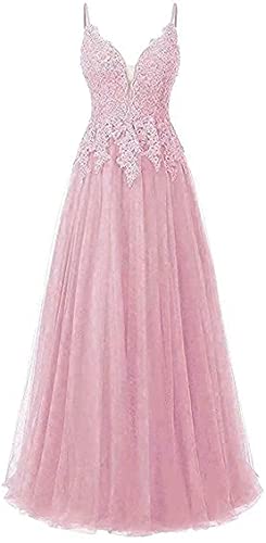 Vantexi Damen Spitze Abendkleider Für Hochzeit Elegant Brautkleid Spaghetti-Träger Ballkleider Erröten Größe 44 Vantexi Damen Spitze Abendkleider Für Hochzeit Elegant Brautkleid Spaghetti-Träger Ballkleider Erröten Größe 44 von Vantexi