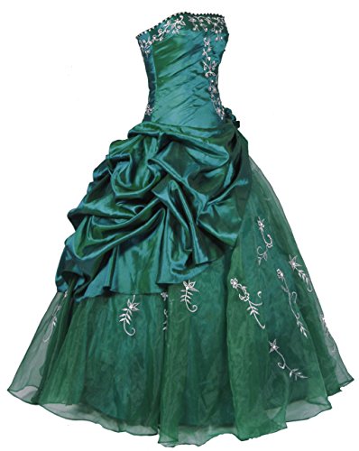 Vantexi Damen Stickerei TAFT Formales Abschlussball Kleid Ballkleid Prom Kleider Smaragd Größe 54 Vantexi Damen Stickerei TAFT Formales Abschlussball Kleid Ballkleid Prom Kleider Smaragd Größe 54 von Vantexi