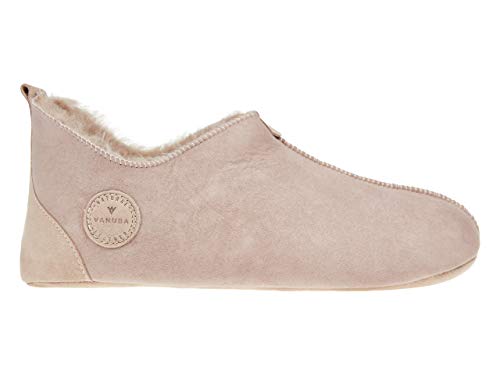 Vanuba Handgemacht Lammfell Hausschuhe Herren Oxford Hüttenschuhe 45 Beige von Vanuba