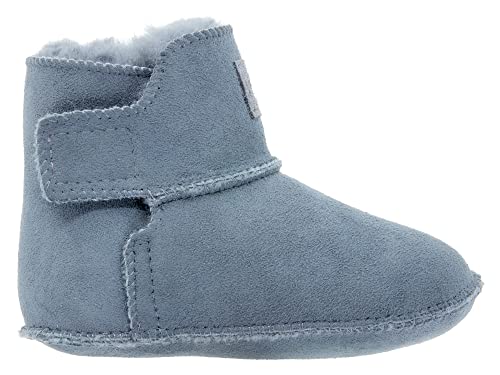 Vanuba - Kinder Hausschuhe Kiko 16 EU, Lammfell Winterschuhe, Baby Schuhe, Junge und Mädchen, Echtleder, Handgefertigt, Warme - Grau von Vanuba