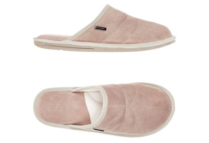 Vanuba LINCOLN Herren Hausschuh Echtleder Hüttenschuhe/Winter-Hausschuhe/Gefüttert von Vanuba