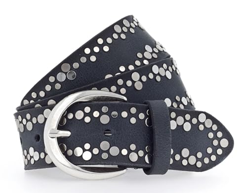 VANZETTI Damen Ledergürtel Made in Germany dunkelblau 100 von Vanzetti