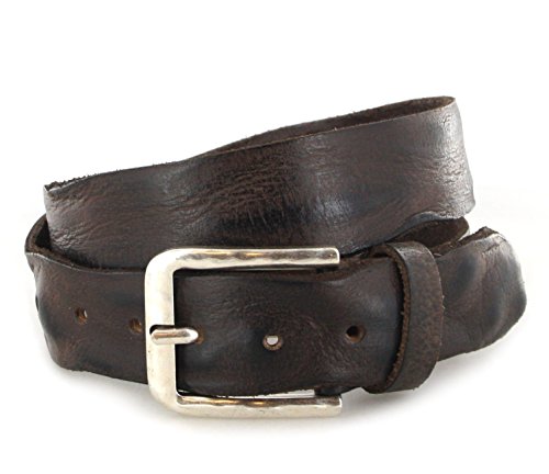 VANZETTI Herren Ledergürtel Made in Germany dunkelbraun 100 von Vanzetti