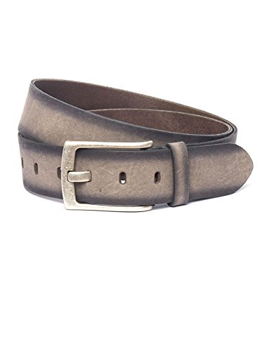 VANZETTI by BGM Herren Ledergürtel Made in Germany, Grau (grau taupe), 95 von Vanzetti