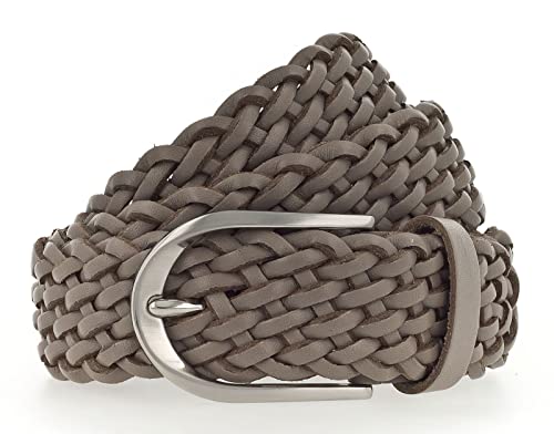 Vanzetti Braided Women's Leather Belt W85 Taupe von Vanzetti