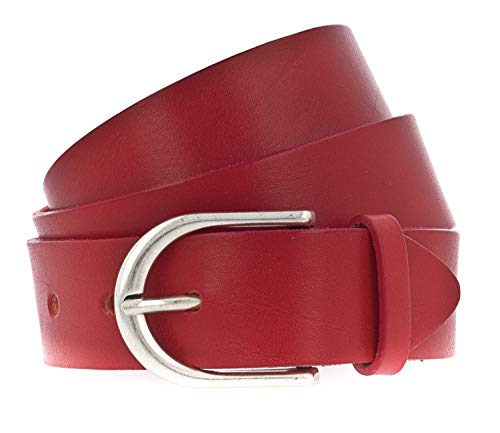 Vanzetti Damen Leder Gürtel Damengürtel Vollrindleder Rot 35mm (105 cm) von Vanzetti