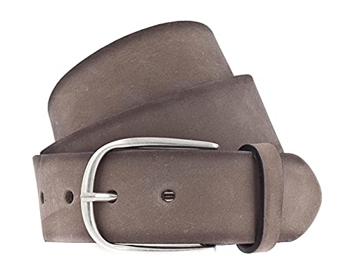 Vanzetti Denim Love 40mm Full Leather Belt W85 Grey Taupe von Vanzetti