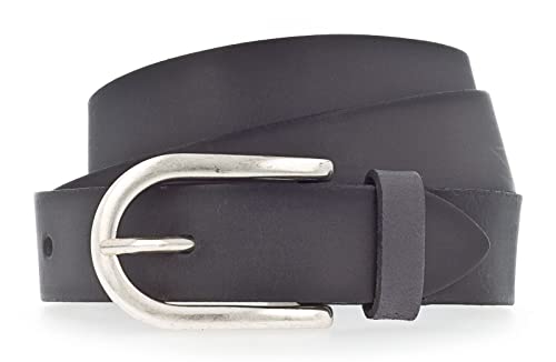 Vanzetti Gürtel Damen Leder Belt Ledergürtel Damengürtel 30 mm (Dunkelgrau, 90) von Vanzetti