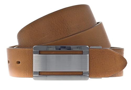 Vanzetti Herren Leder Gürtel Belt Ledergürtel Vollrindleder cognac 35 mm Herrengürtel (90 cm) von Vanzetti