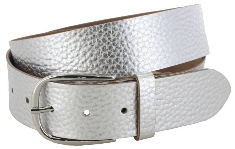 Vanzetti Ledergürtel V5542 Metallic Damen Ledergürtel Silber von Vanzetti