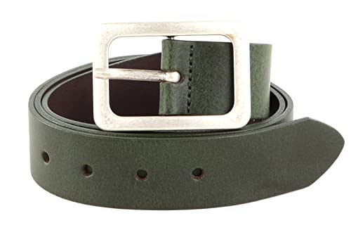 Vanzetti Neon Booster 35mm Full Leather Belt W100 Olive von Vanzetti