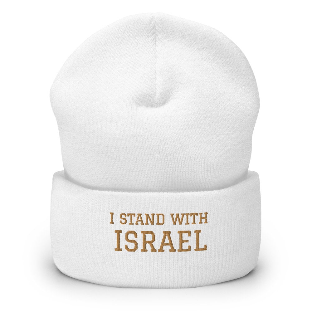 Ich Stehe Mit Israel Beanie/Jew Beanie/Israel Bestickte Beanie Für Männer Und Frauen von VaozCorp