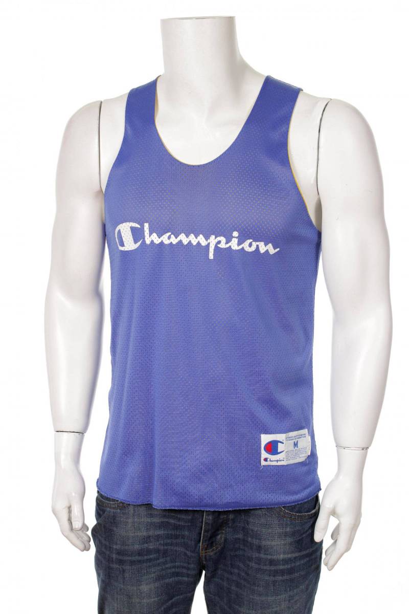 Champion Top Tank Reversible Jersey Big Logo Spell Out Hip Hop Style Navy Blau/Gelb Größe M Champion Top Tank Reversible Jersey Big Logo Spell Out Hip Hop Style Navy Blau/Gelb Größe M von VapeoVintage